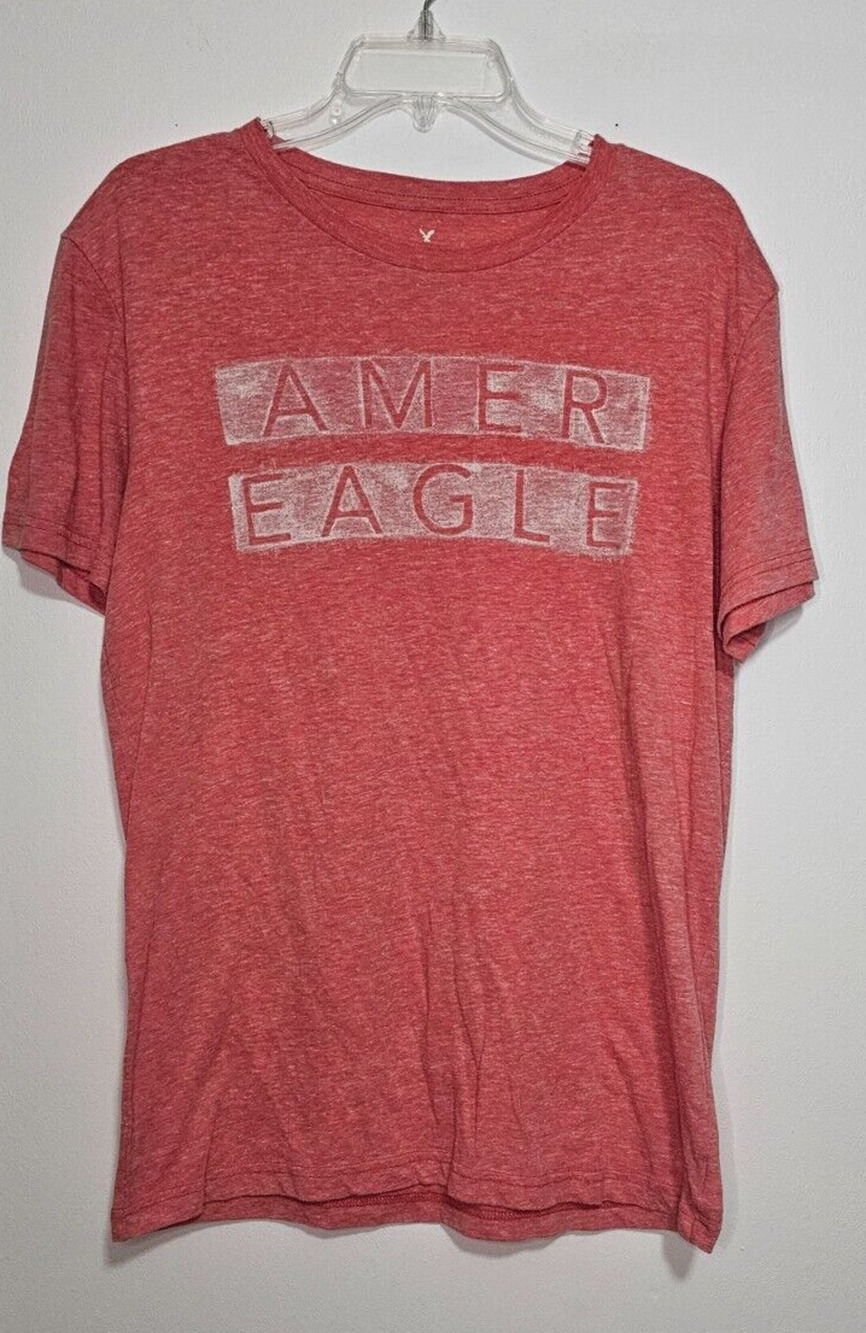 American Eagle Men's Size Medium Short Sleeve Heathered Red Soft T Shirt